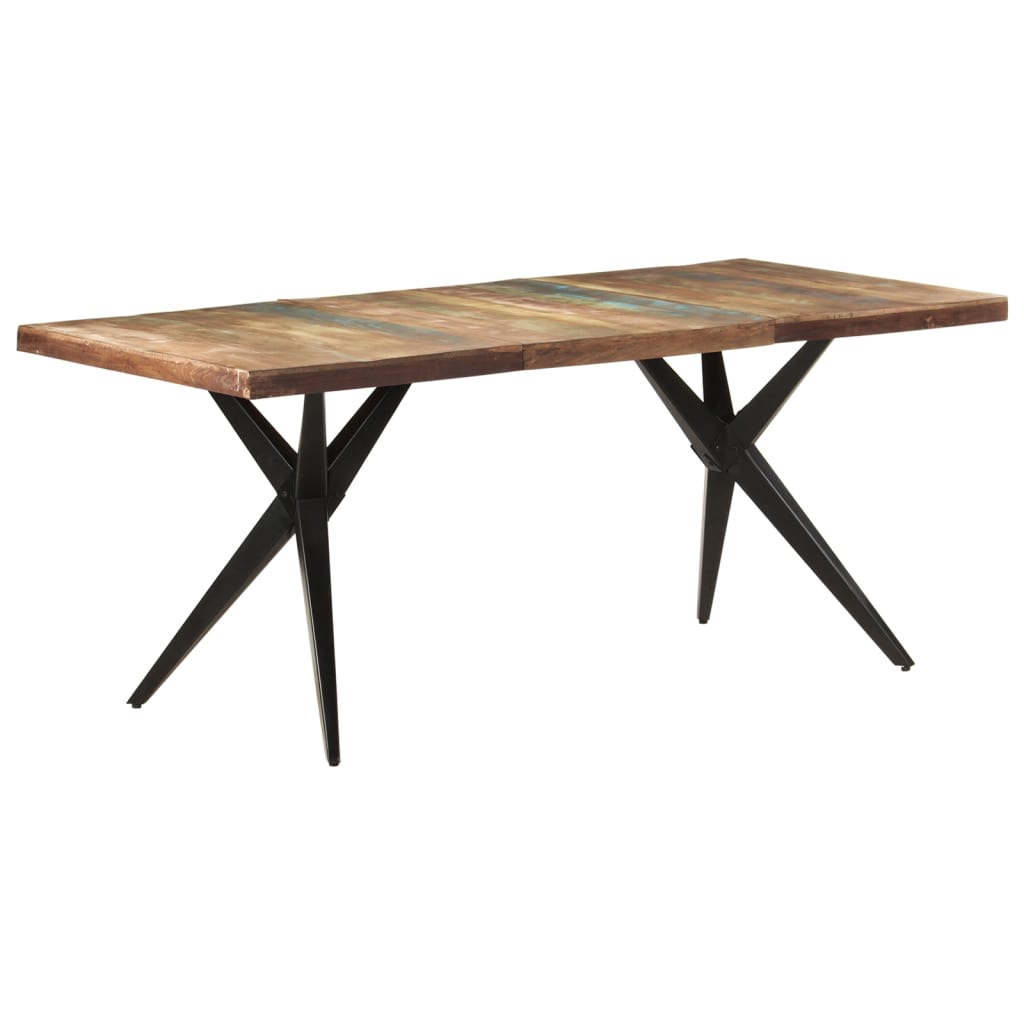 vidaXL Mesa de jantar 180x90x76 cm madeira recuperada maciça