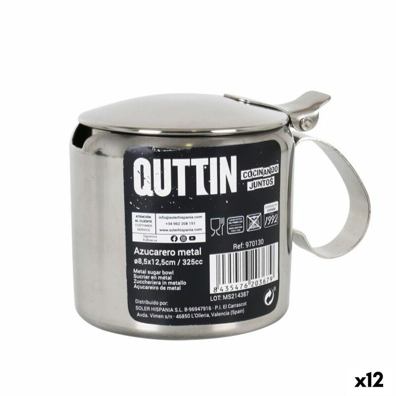 Quttin|Açucareiro Quttin Quttin 325 ml 8,5 x 12,5 cm Metal 11 x 7,7 x 8 cm (12 Unidades) Quttin|Açucareiro Quttin Quttin 325 ml 8,5 x 12,5 cm Metal 11 x 7,7 x 8 cm (12 Unidades)