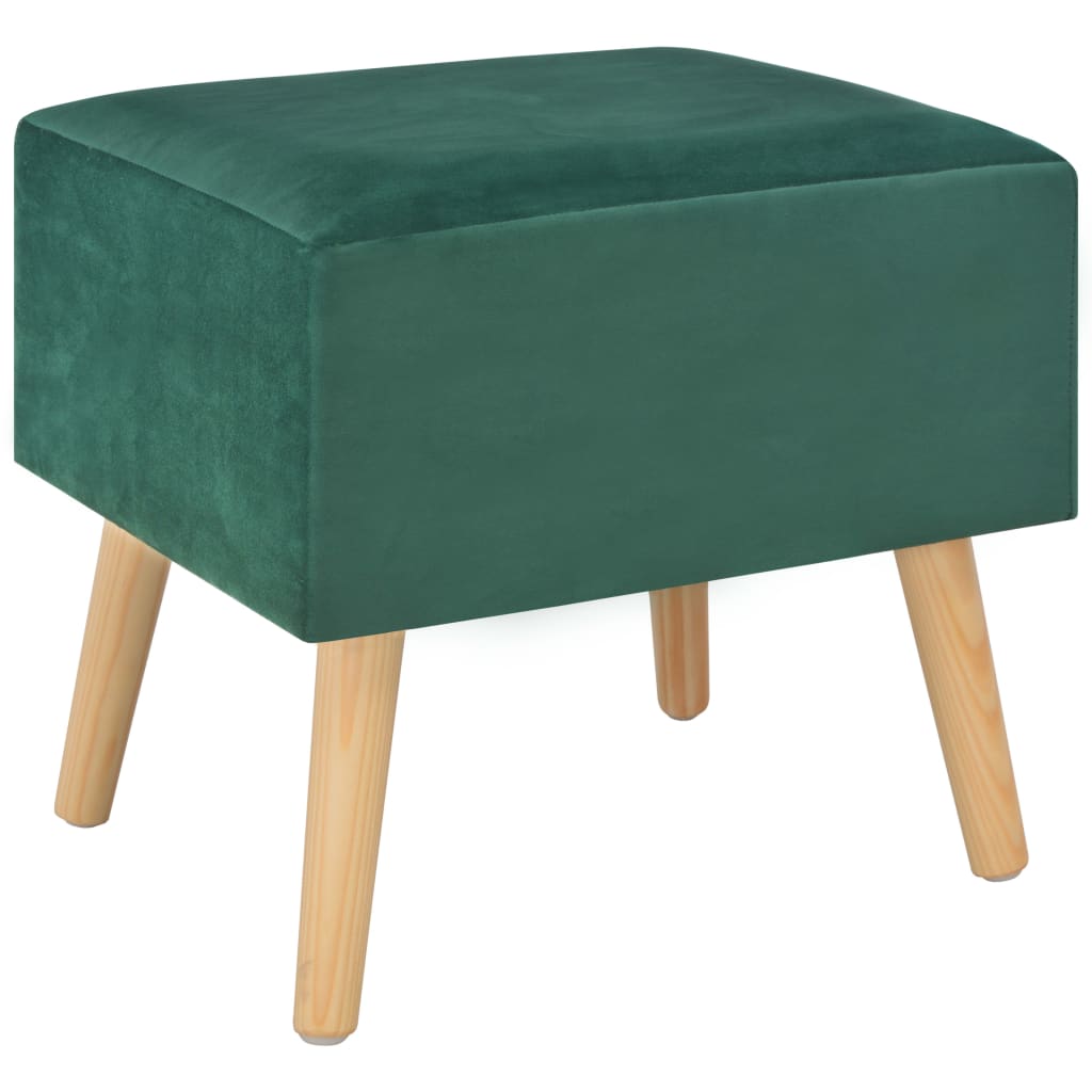 vidaXL Mesa de cabeceira 40x35x40 cm veludo verde