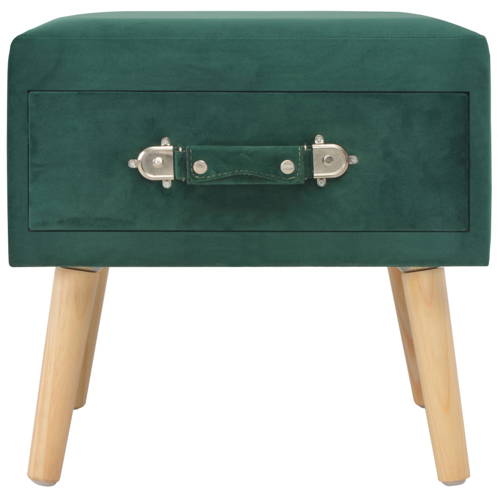 vidaXL Mesa de cabeceira 40x35x40 cm veludo verde