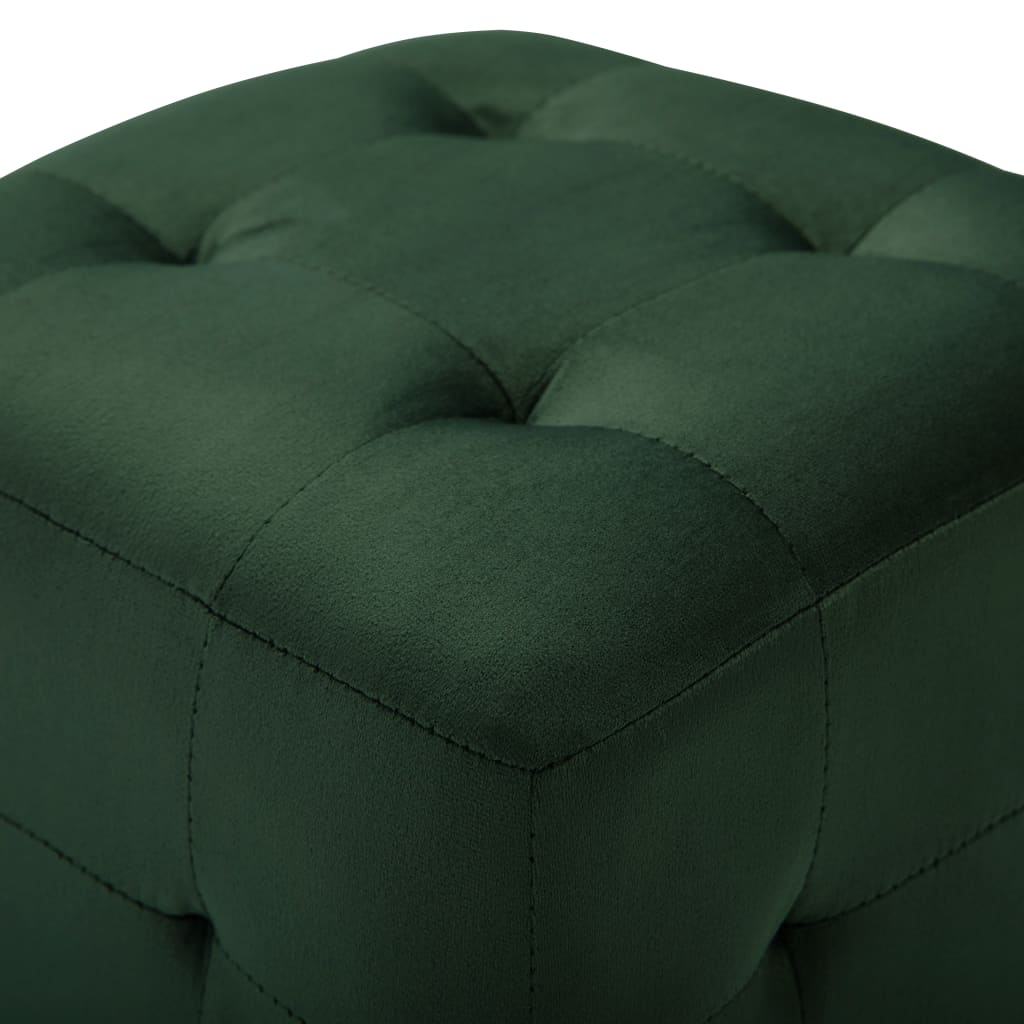 vidaXL Mesas de cabeceira 2 pcs 30x30x30 cm veludo verde