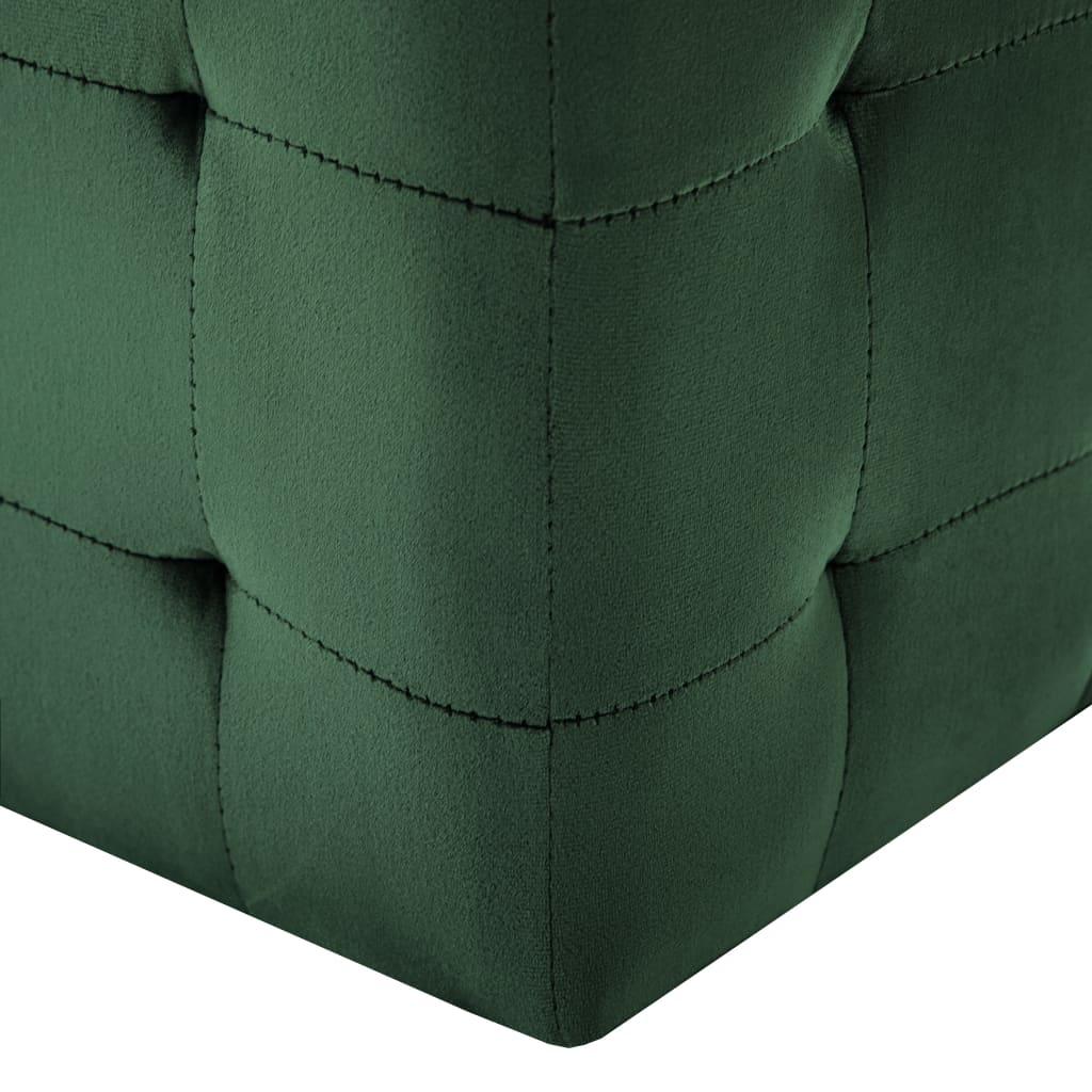 vidaXL Mesas de cabeceira 2 pcs 30x30x30 cm veludo verde