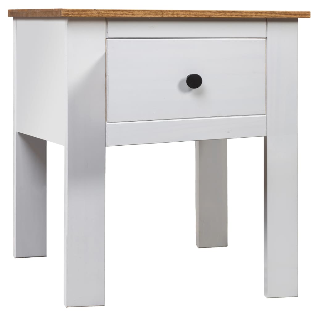 vidaXL Mesa de cabeceira 46x40x57 cm pinho Panama branco