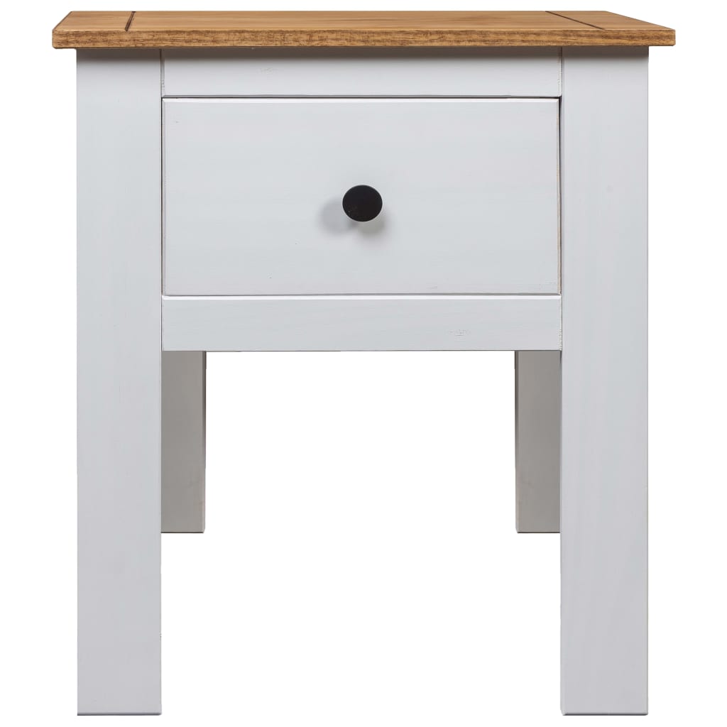 vidaXL Mesa de cabeceira 46x40x57 cm pinho Panama branco