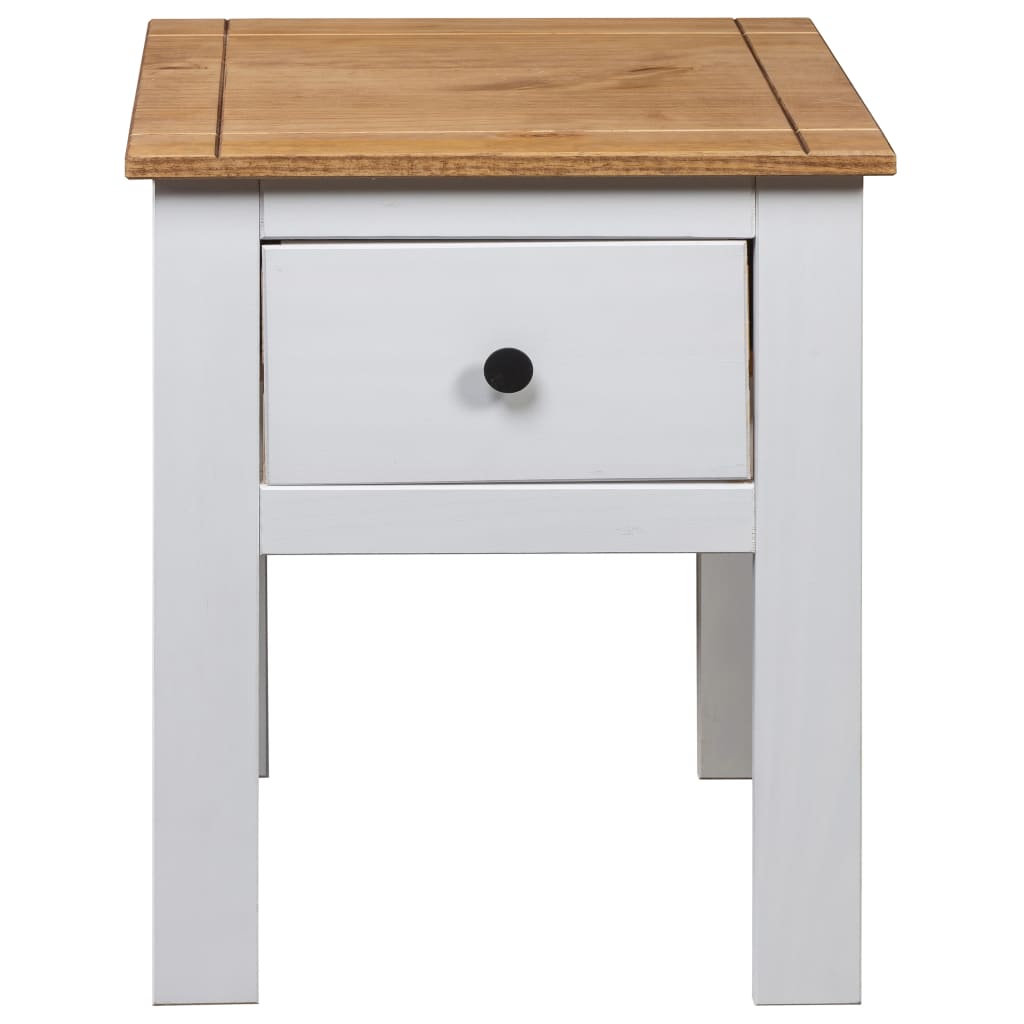 vidaXL Mesa de cabeceira 46x40x57 cm pinho Panama branco