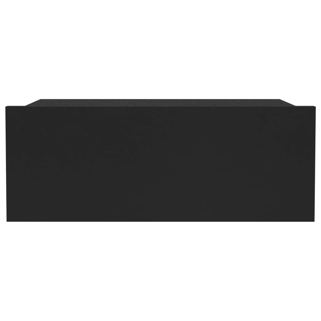 vidaXL Mesa de cabeceira suspensa 2 pcs 40x30x15cm contraplacado preto