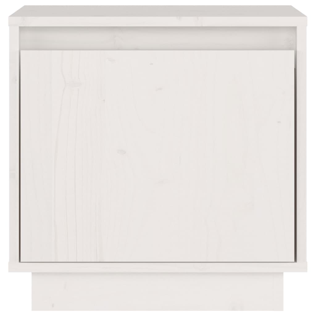 vidaXL Mesas de cabeceira 2 pcs 40x30x40 cm pinho maciço branco