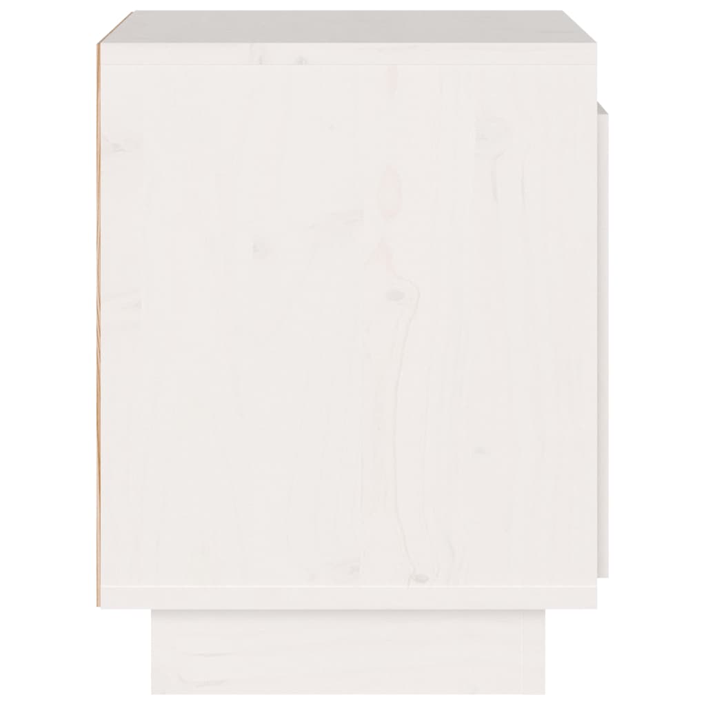 vidaXL Mesas de cabeceira 2 pcs 40x30x40 cm pinho maciço branco