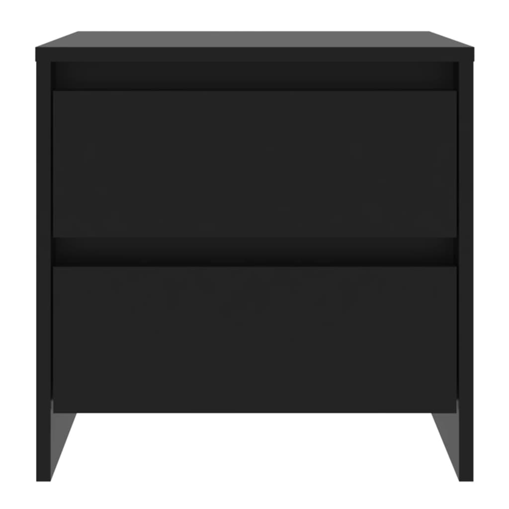 vidaXL Mesa de cabeceira 45x34,5x44,5 cm aglomerado preto