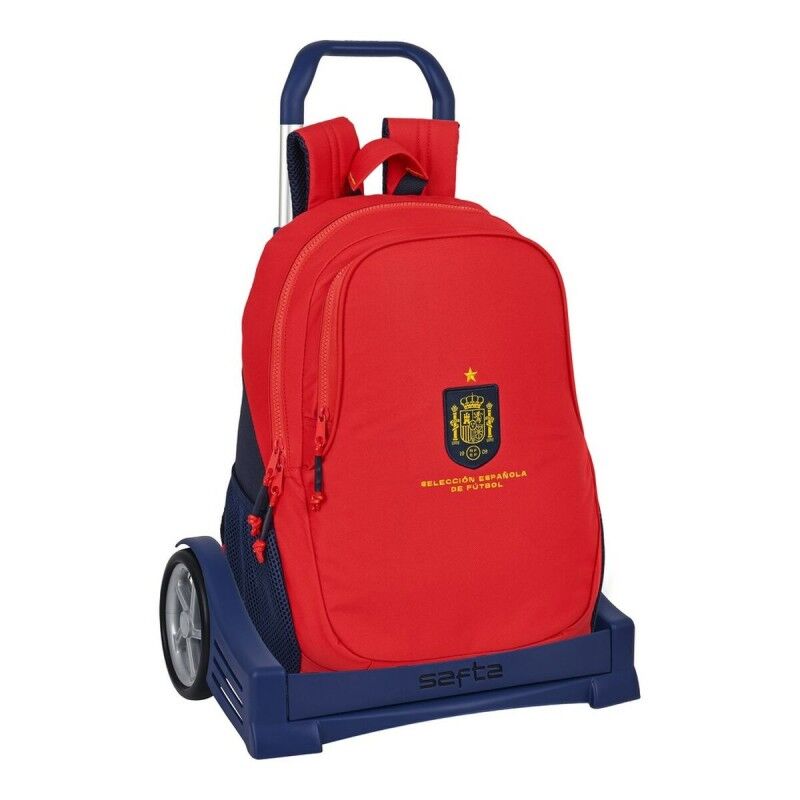 Real Federación Española de Fútbol|Mochila Escolar com Rodas RFEF Vermelho Azul (32 x 44 x 16 cm)