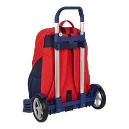 Real Federación Española de Fútbol|Mochila Escolar com Rodas RFEF Vermelho Azul (32 x 44 x 16 cm)
