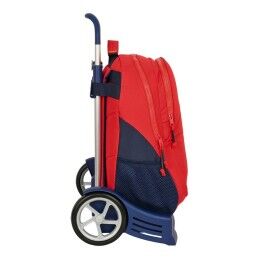 Real Federación Española de Fútbol|Mochila Escolar com Rodas RFEF Vermelho Azul (32 x 44 x 16 cm)
