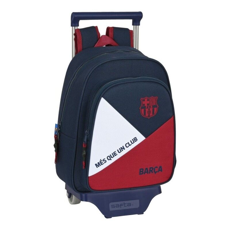 F.C. Barcelona|Mochila Escolar com Rodas F.C. Barcelona Corporativa Azul Grená (27 x 33 x 10 cm)