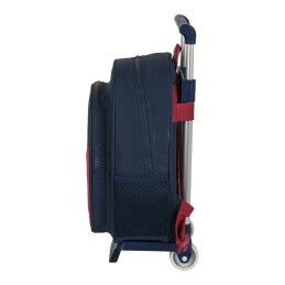 F.C. Barcelona|Mochila Escolar com Rodas F.C. Barcelona Corporativa Azul Grená (27 x 33 x 10 cm)
