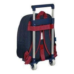 F.C. Barcelona|Mochila Escolar com Rodas F.C. Barcelona Corporativa Azul Grená (27 x 33 x 10 cm)