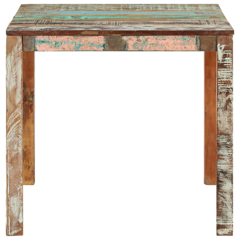 vidaXL Mesa de jantar 82x80x76 cm madeira recuperada maciça