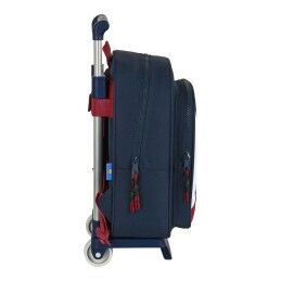 F.C. Barcelona|Mochila Escolar com Rodas F.C. Barcelona Corporativa Azul Grená (27 x 33 x 10 cm)