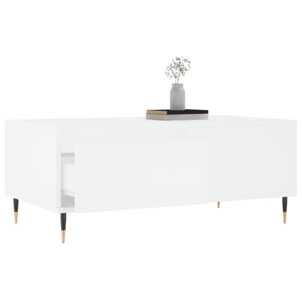 vidaXL Mesa de centro 90x50x36,5 cm derivados de madeira branco