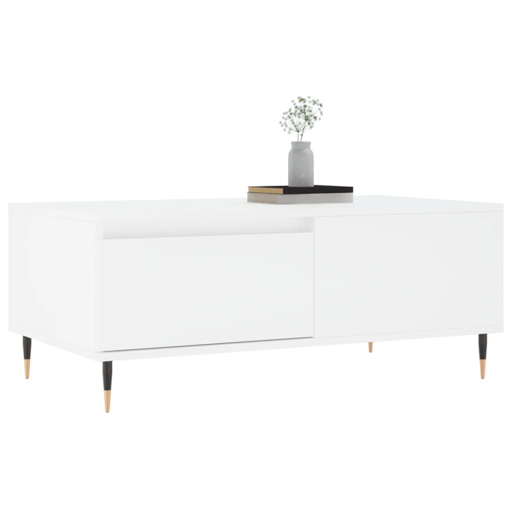 vidaXL Mesa de centro 90x50x36,5 cm derivados de madeira branco