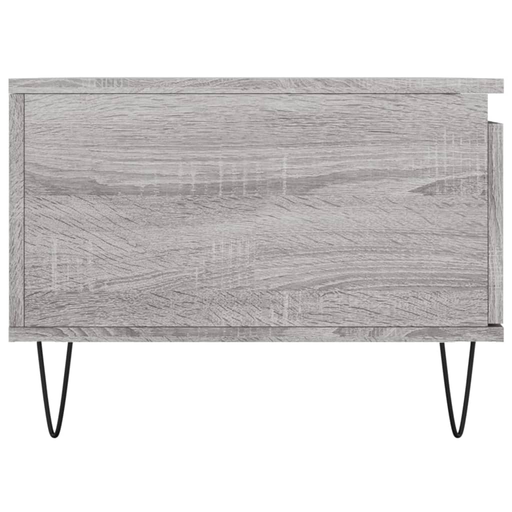 vidaXL Mesa de centro 90x50x36,5 cm derivados madeira cinzento sonoma