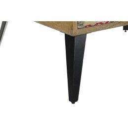 DKD Home Decor|Mesa de apoio DKD Home Decor 110 x 70 x 46 cm Preto Metal Castanho Multicolor Madeira de mangueira