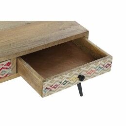 DKD Home Decor|Mesa de apoio DKD Home Decor 110 x 70 x 46 cm Preto Metal Castanho Multicolor Madeira de mangueira