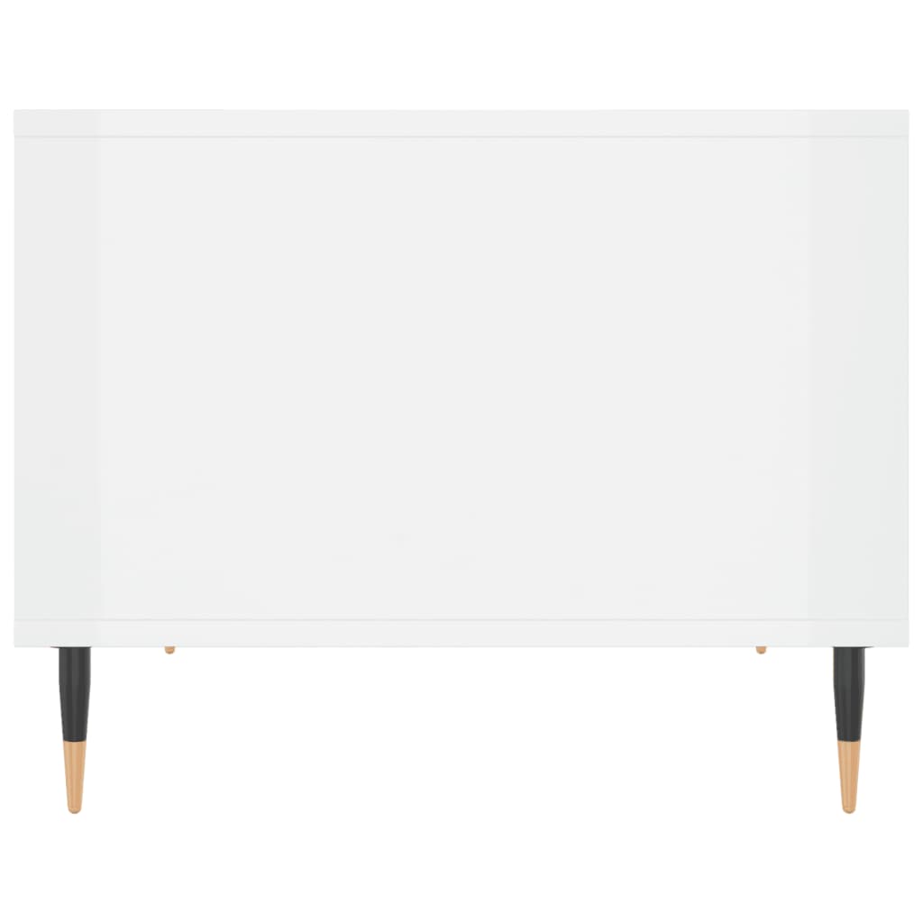 vidaXL Mesa de centro 60x50x40 cm derivados madeira branco brilhante