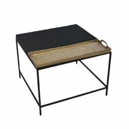Home ESPRIT|Mesa de apoio Home ESPRIT Preto Metal 60 x 30 x 60 cm