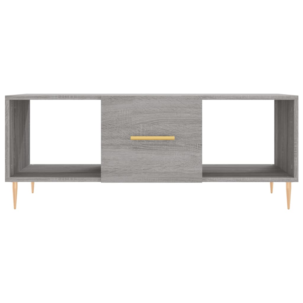 vidaXL Mesa de centro 102x50x40cm derivados de madeira cinzento sonoma