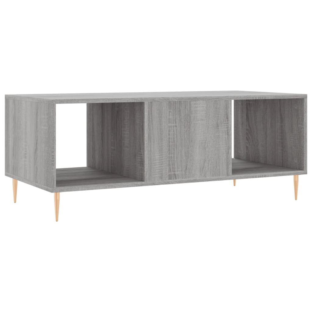 vidaXL Mesa de centro 102x50x40cm derivados de madeira cinzento sonoma