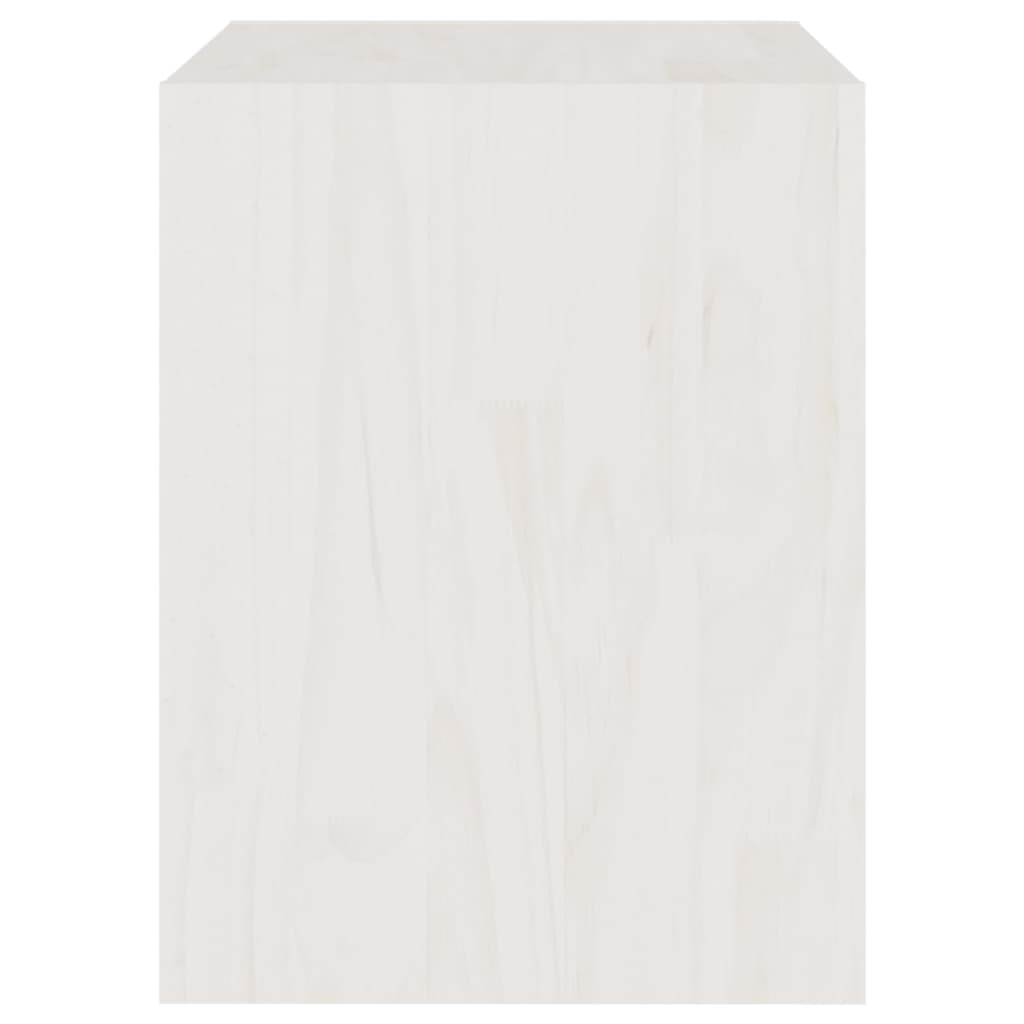 vidaXL Mesa de cabeceira 40x30,5x40 cm madeira de pinho maciça branco