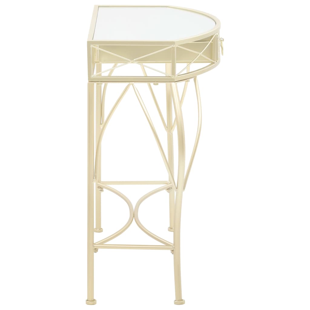 vidaXL Mesa de apoio de estilo francês metal 82x39x76 cm dourado