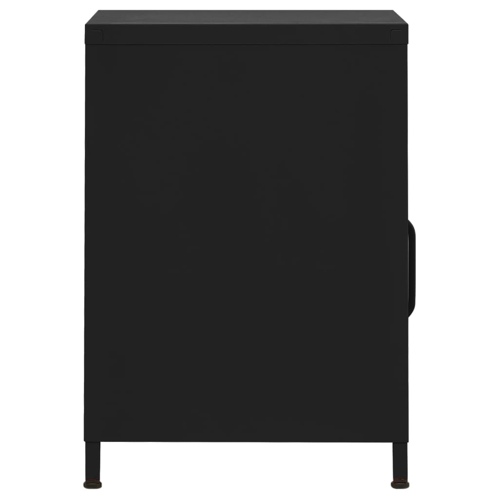 vidaXL Mesa de cabeceira 35x35x51 cm aço preto