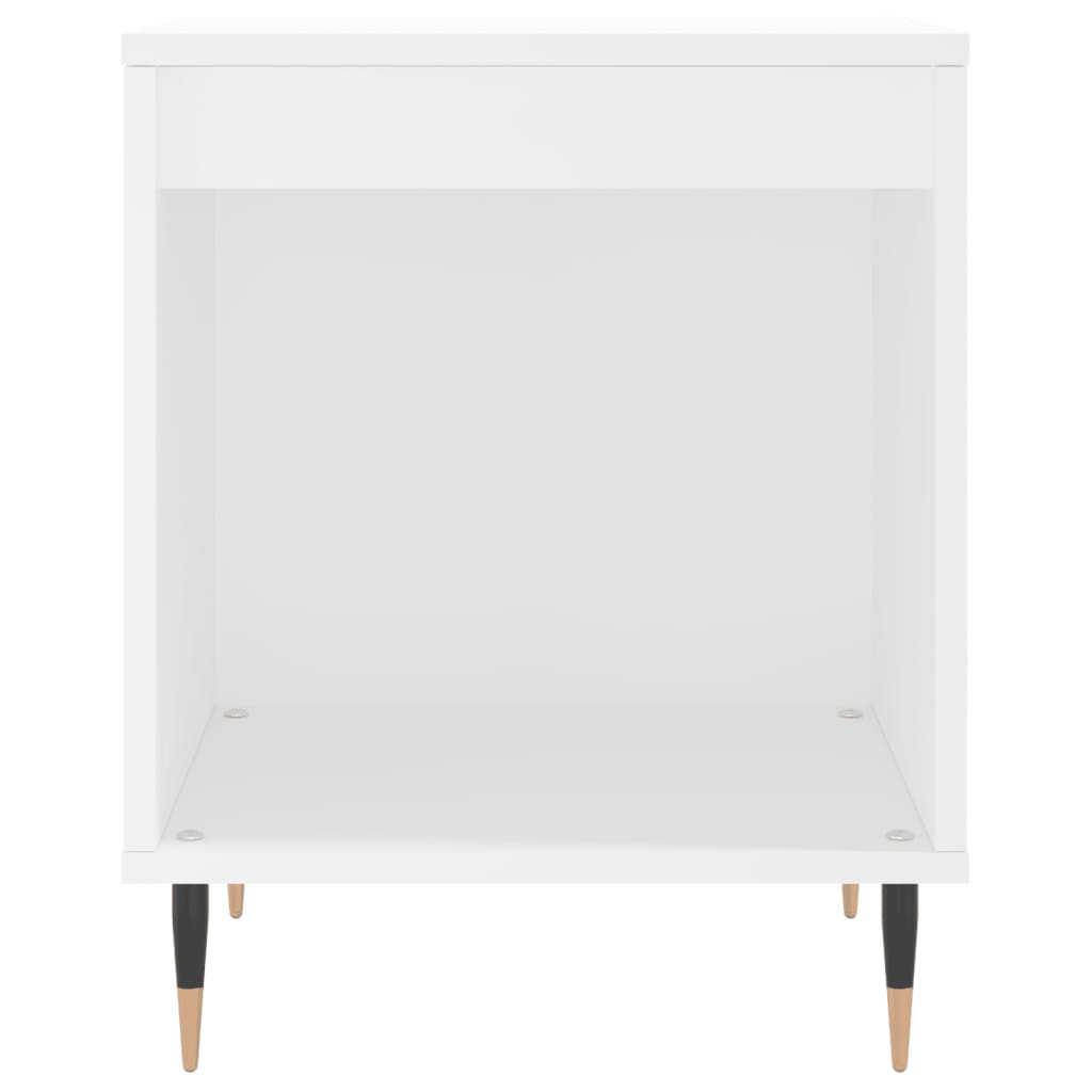 vidaXL Mesa de cabeceira 40x35x50 cm derivados de madeira branco