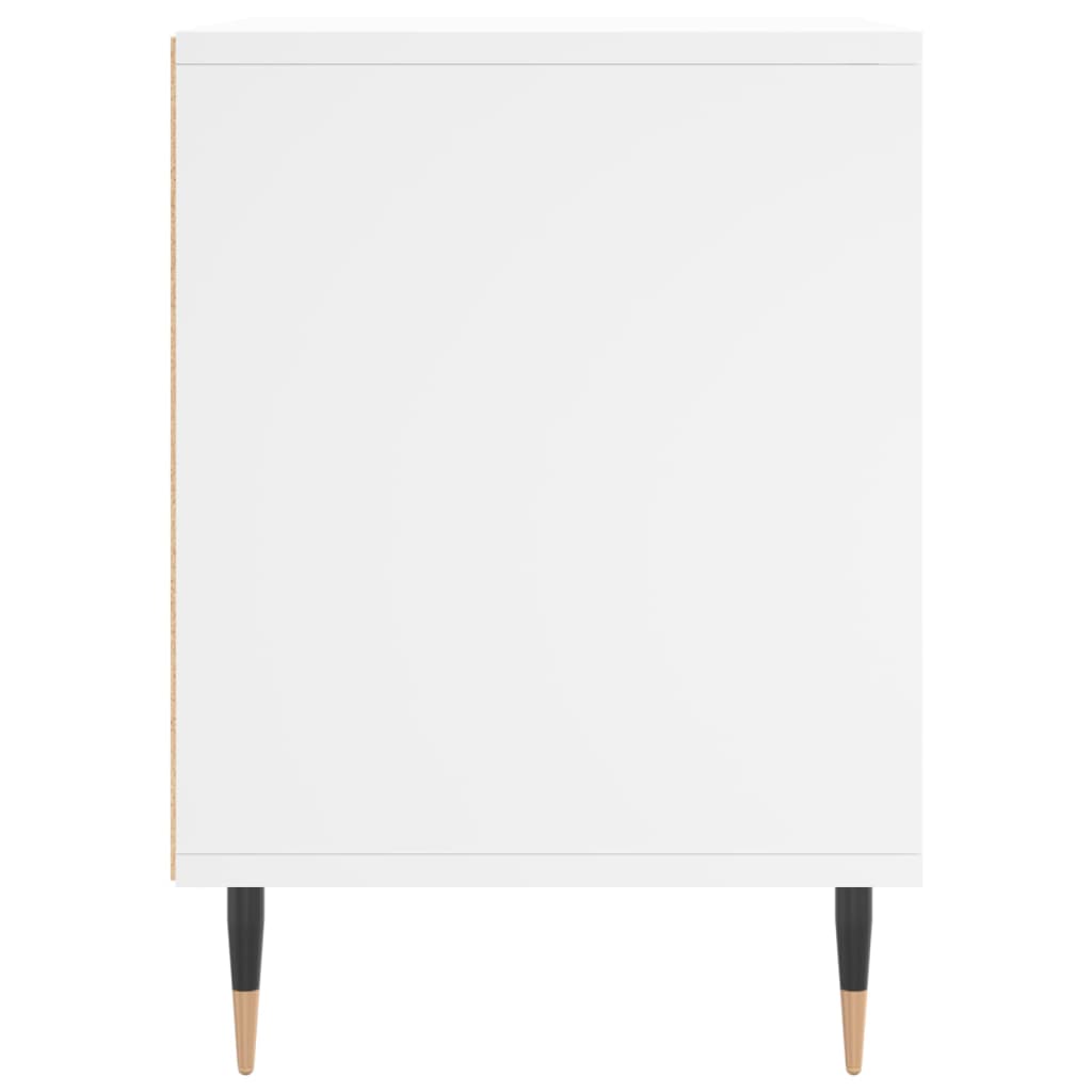 vidaXL Mesa de cabeceira 40x35x50 cm derivados de madeira branco