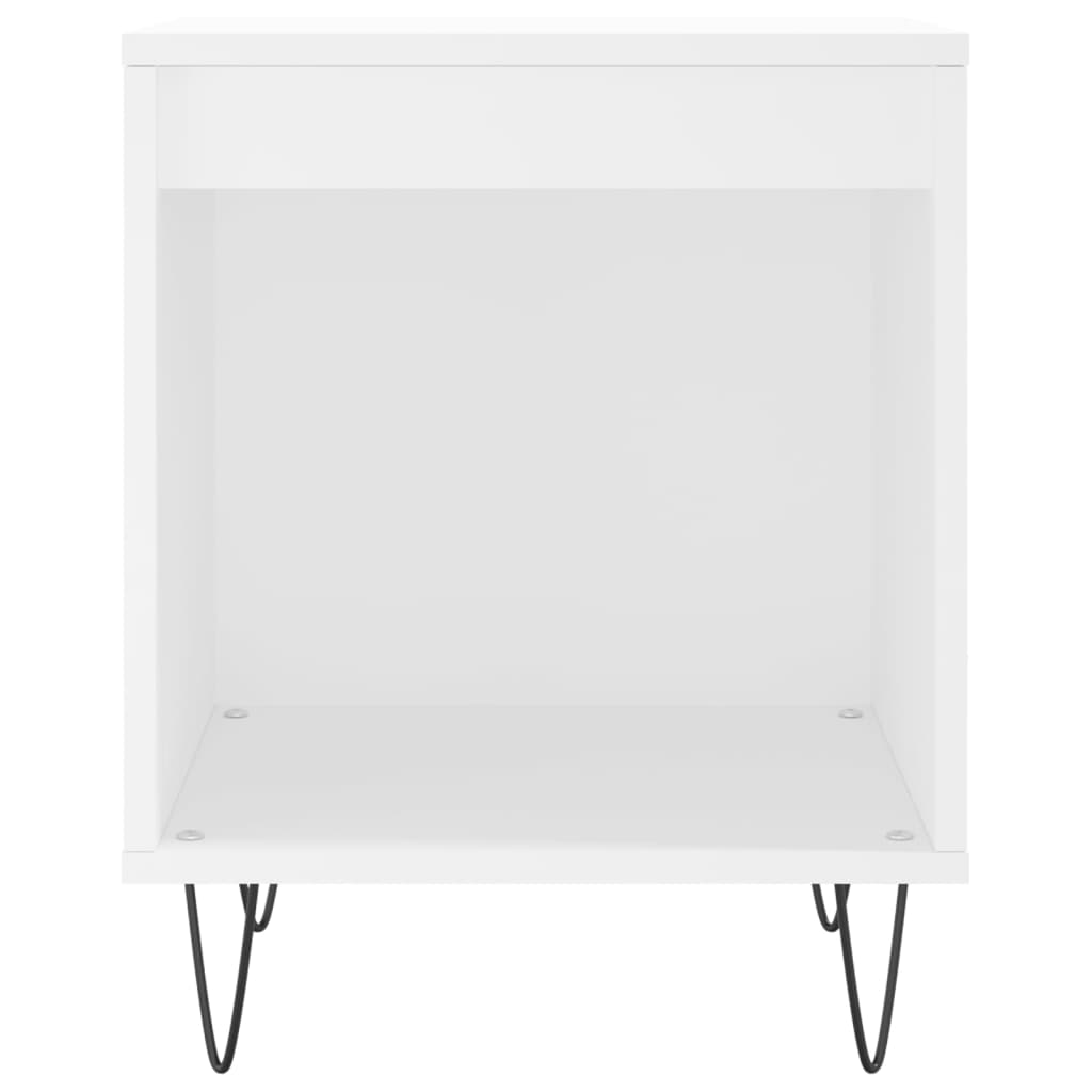 vidaXL Mesa de cabeceira 40x35x50 cm derivados de madeira branco