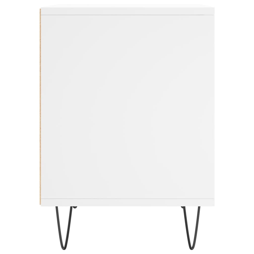 vidaXL Mesa de cabeceira 40x35x50 cm derivados de madeira branco