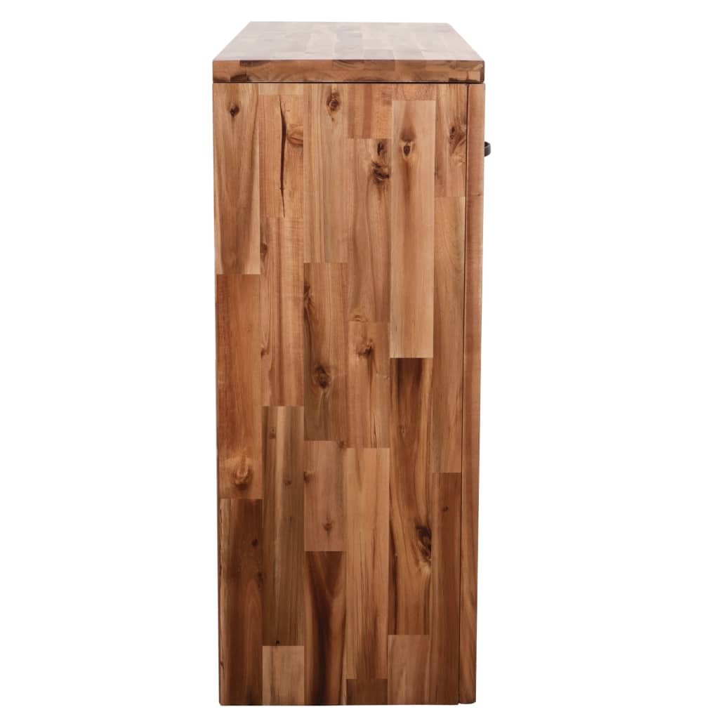 vidaXL Mesa consola madeira de acácia maciça 86x30x75 cm