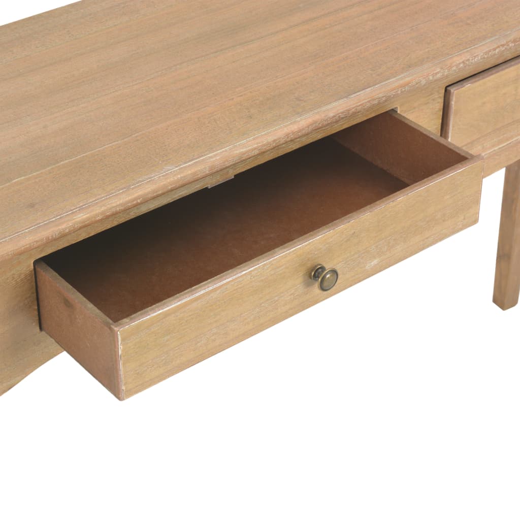 vidaXL Mesa consola com 2 gavetas 120x35x76 cm madeira de pinho maciça