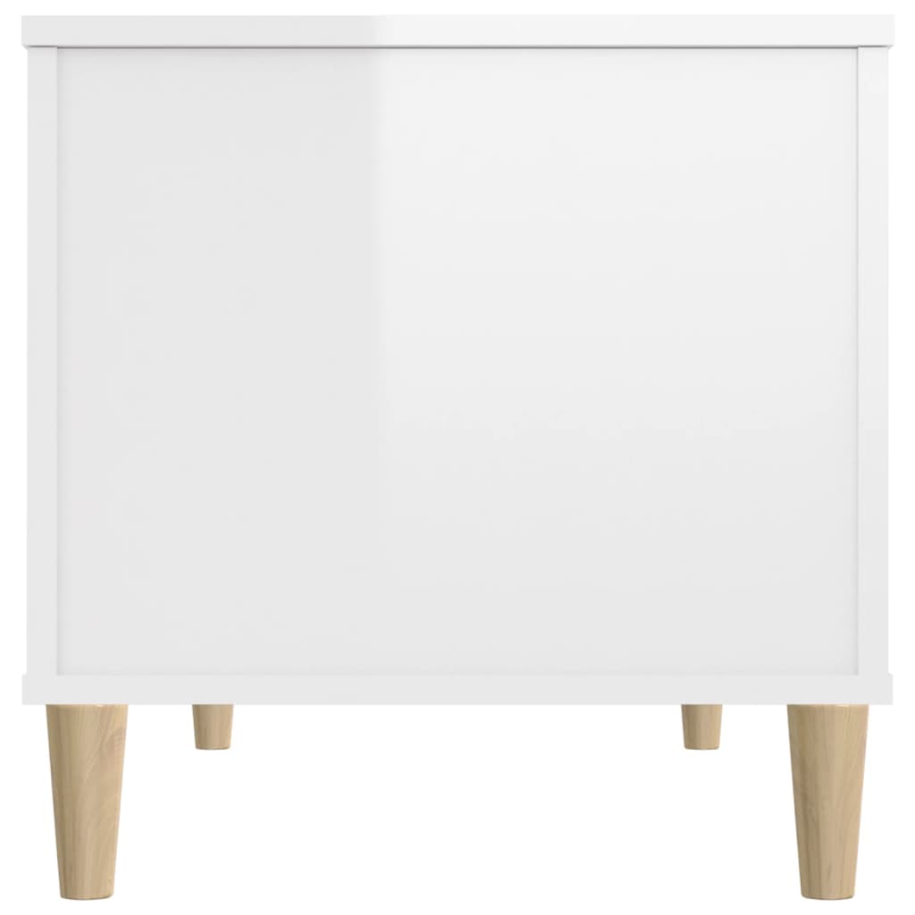 vidaXL Mesa centro 90x44,5x45 cm derivados de madeira branco brilhante