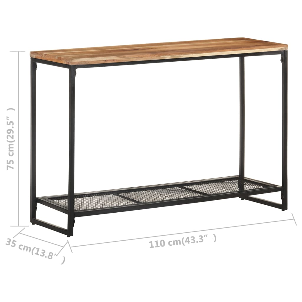 vidaXL Mesa consola 110x35x75 cm madeira de acácia maciça