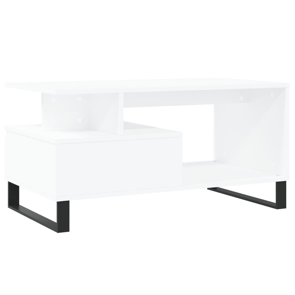 vidaXL Mesa de centro 90x49x45 cm derivados de madeira branco