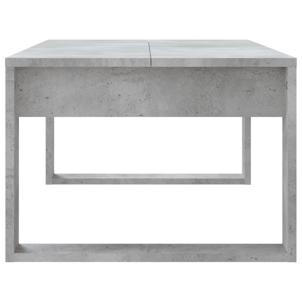 vidaXL Mesa de centro 102x50x35 cm derivados madeira cinzento cimento