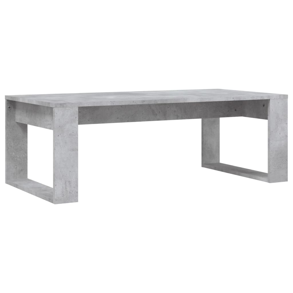 vidaXL Mesa de centro 102x50x35 cm derivados madeira cinzento cimento