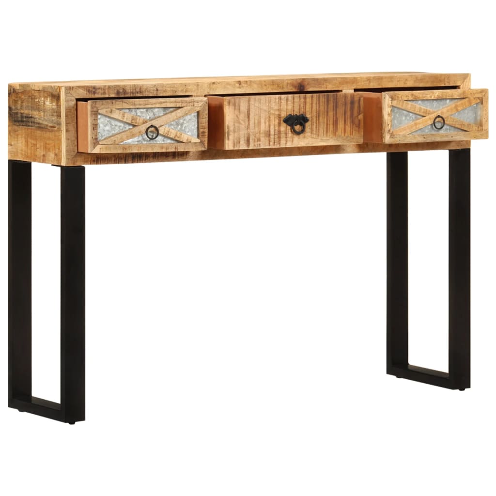 vidaXL Mesa consola 110x30x76 cm madeira de mangueira maciça