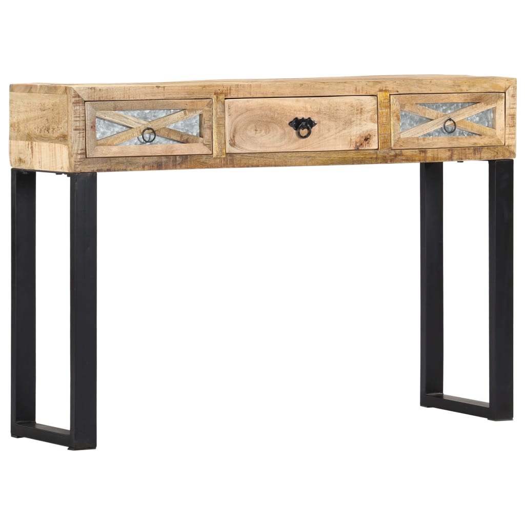 vidaXL Mesa consola 110x30x76 cm madeira de mangueira maciça