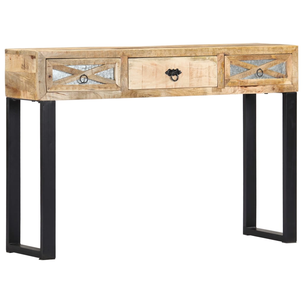 vidaXL Mesa consola 110x30x76 cm madeira de mangueira maciça