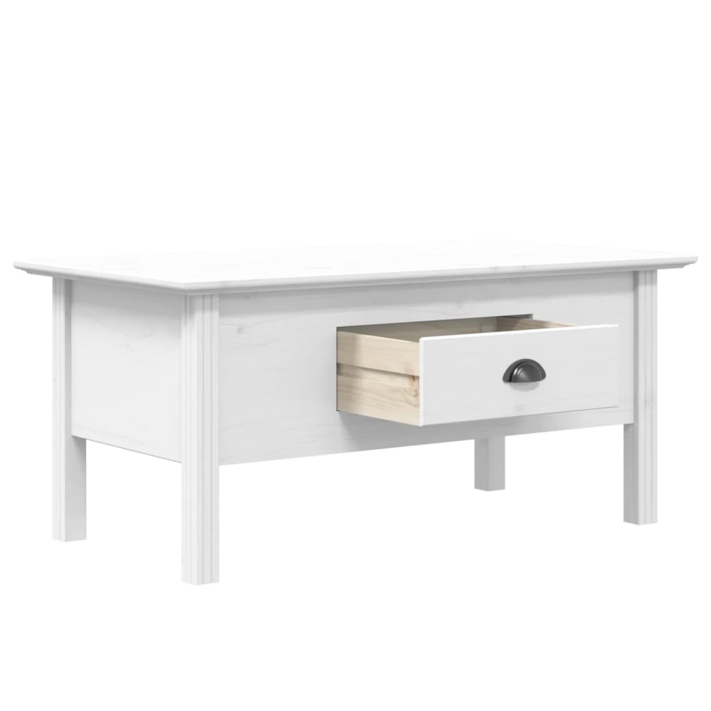 vidaXL Mesa de centro BODO 100x55x45 cm madeira de pinho maciça branco