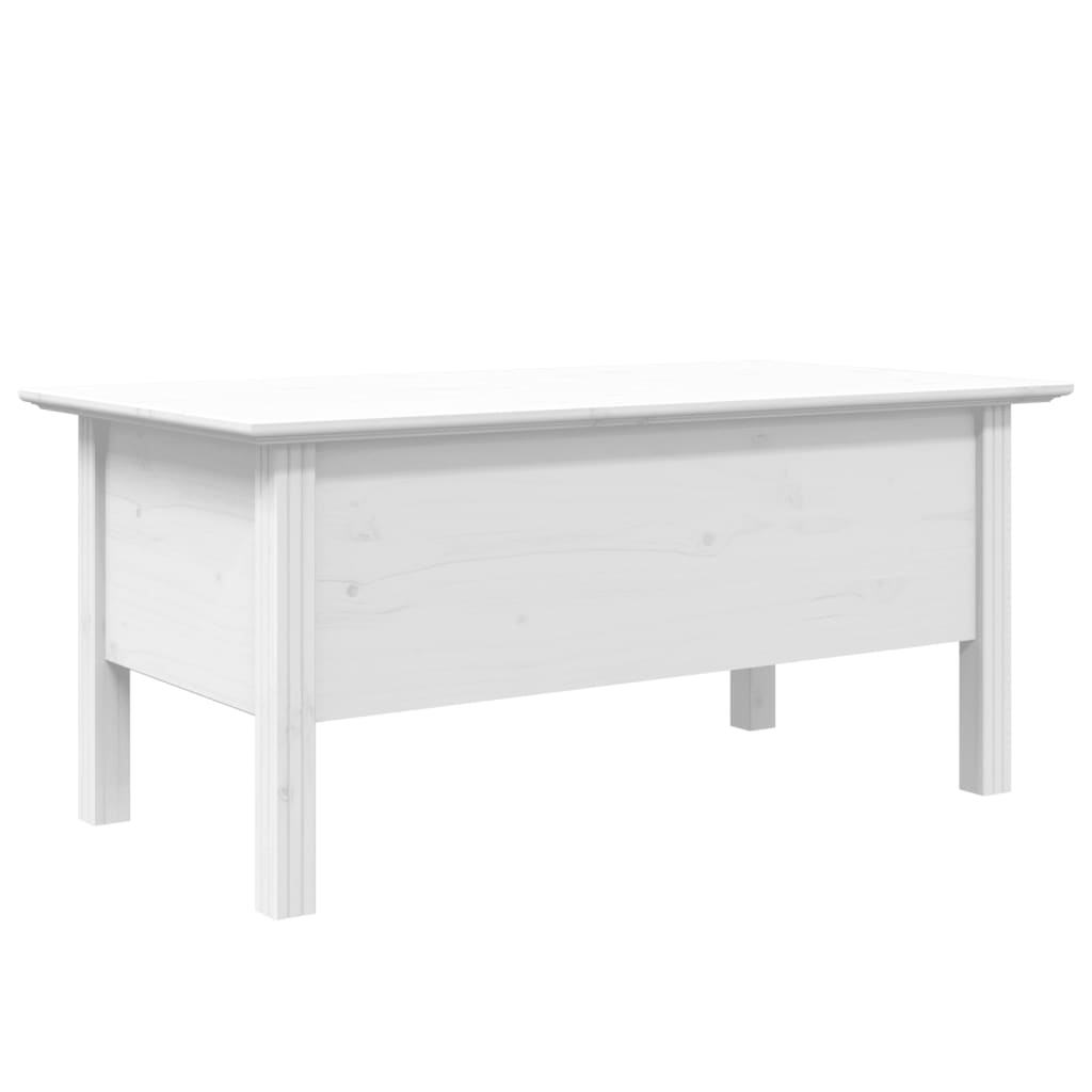 vidaXL Mesa de centro BODO 100x55x45 cm madeira de pinho maciça branco