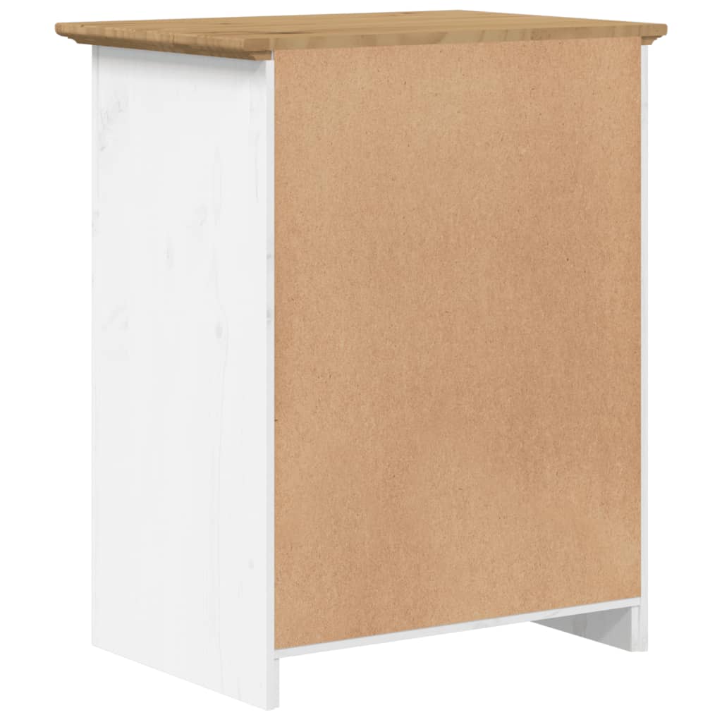 vidaXL Mesa de cabeceira BODO 53x38,5x66 cm pinho maciço castanho